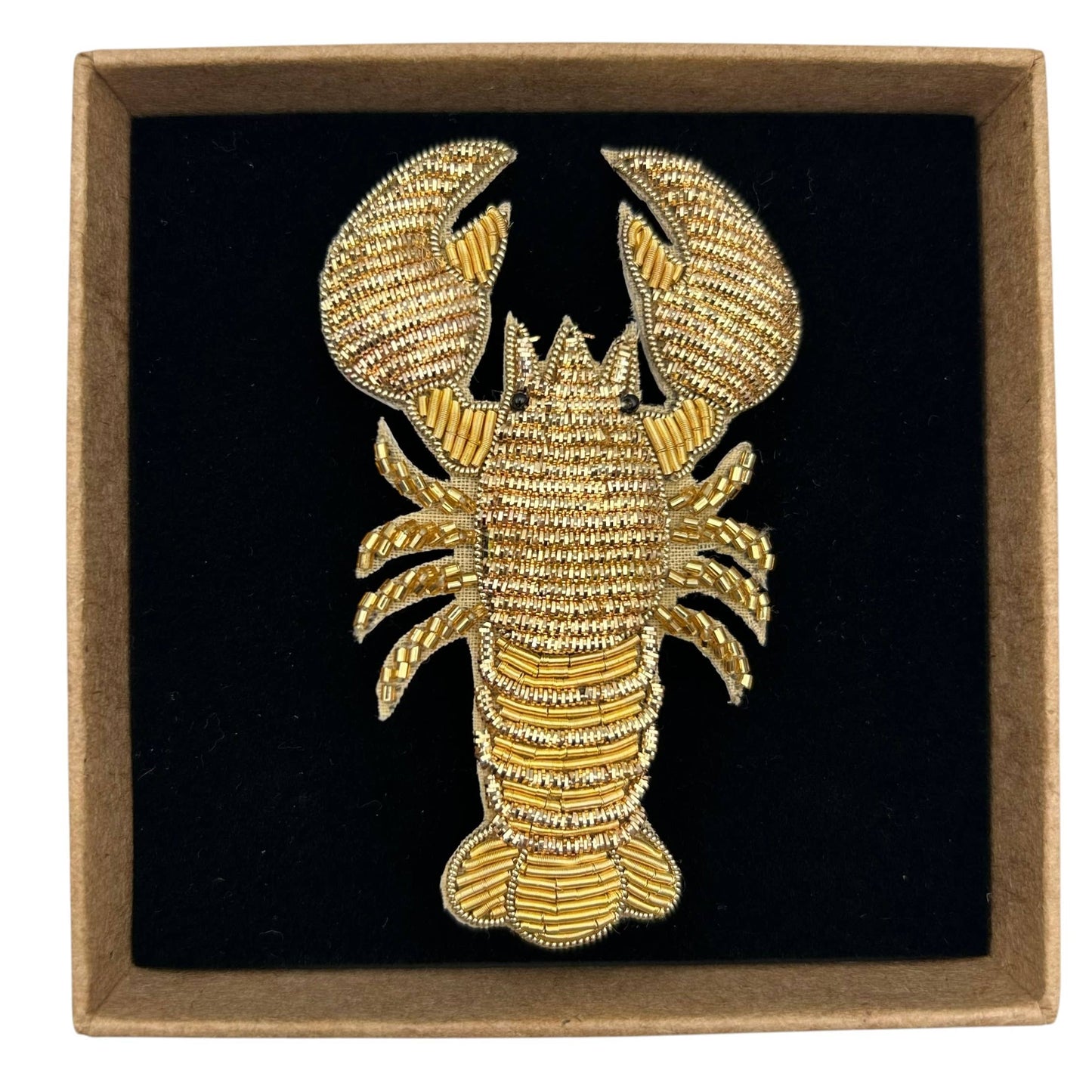 Broche Homard doré
