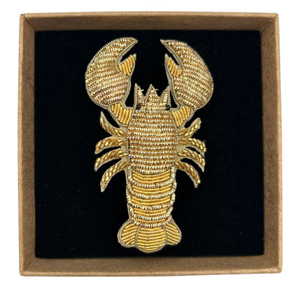 Broche Homard doré