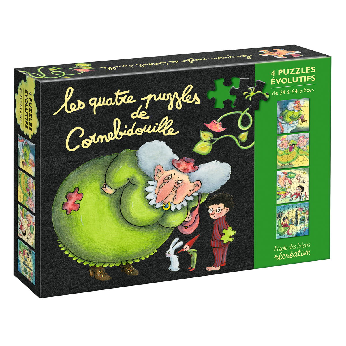Puzzles évolutifs - Les quatre puzzles de Cornebidouille - Ecole des loisirs