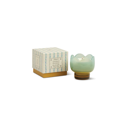 Bougie TULIPE - BLEU & OCRE
