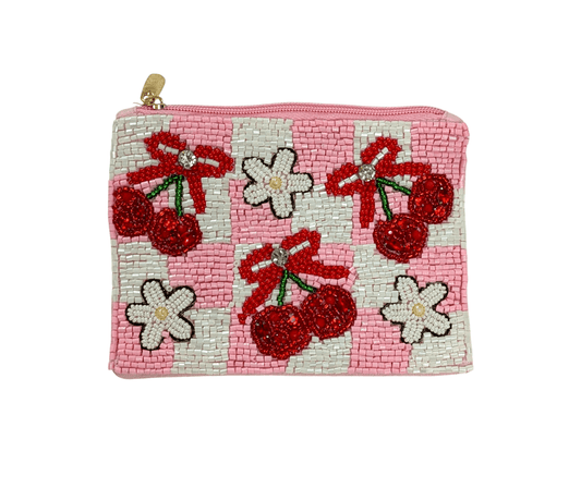 Porte-monnaie CERISES ET FLEURS