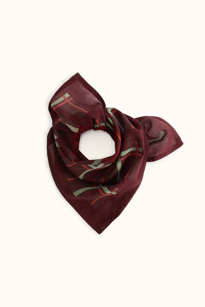 Foulard "Dupitta" TARTAN TAUPE - Apaches