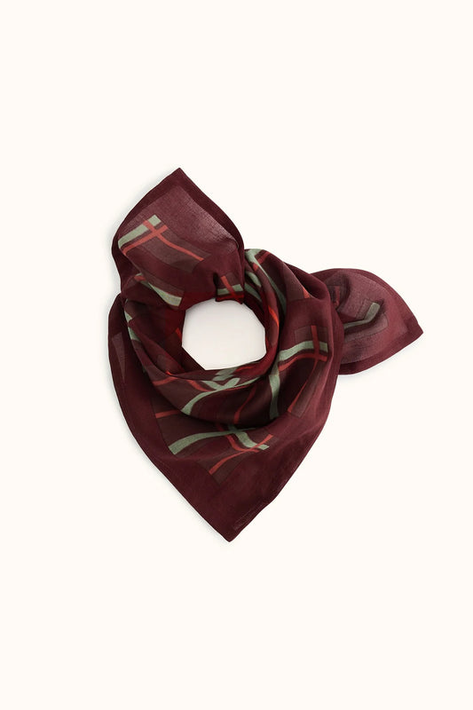 Foulard "Dupitta" TARTAN TAUPE - Apaches