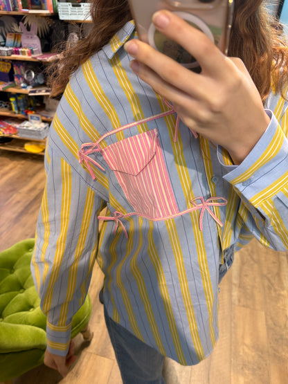 Chemise RAYÉE BLEUE ET JAUNE - Leandre