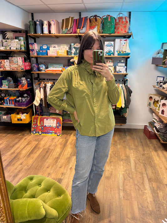 Blouse à col à volants « Lola » : VERT