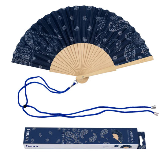 Eventail "BANDANA" - Bleu
