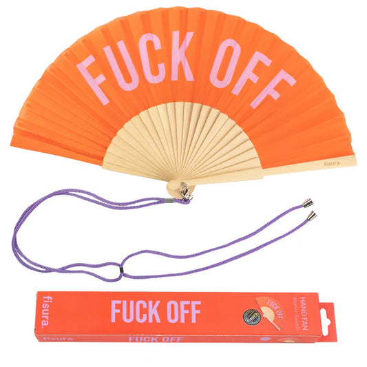 Eventail "FUCK OFF " - Rouge