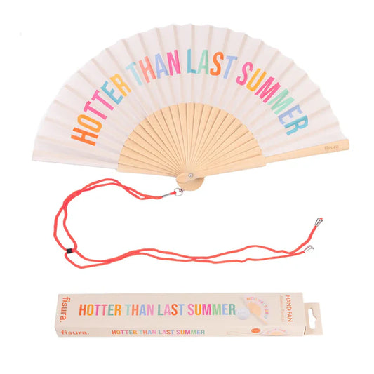 Eventail "HOTTER THAN LAST SUMMER" - Beige