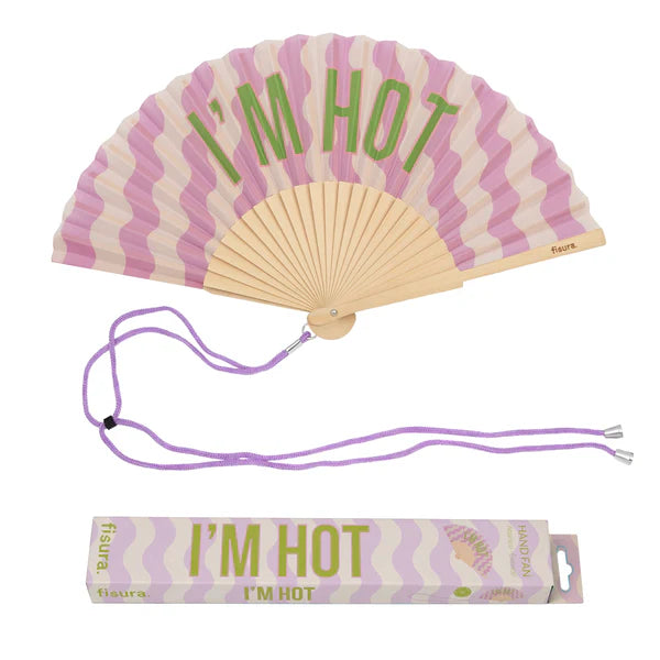 Eventail "I'M HOT" - Vagues