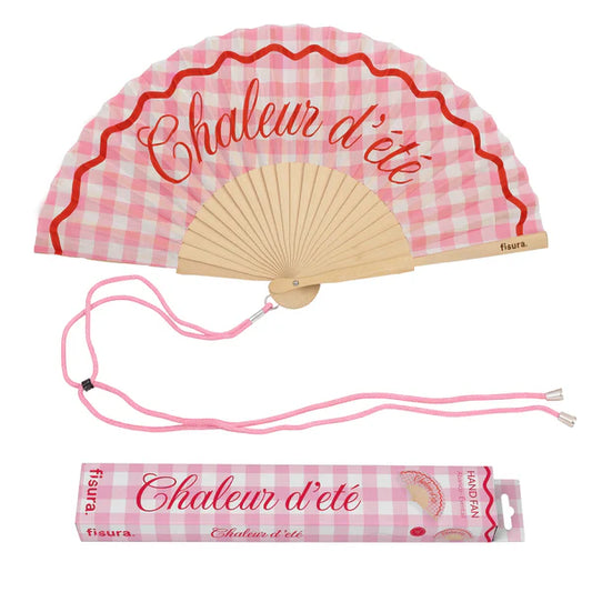 Eventail "CHALEUR D'ETE" - Rose