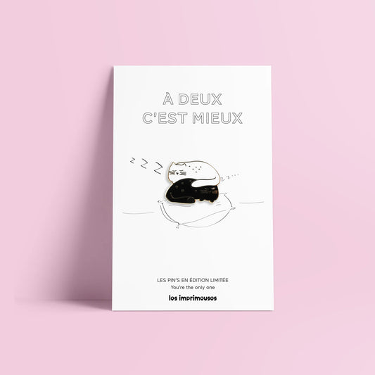 Pin’s Chat noir chat blanc - À deux c’est mieux