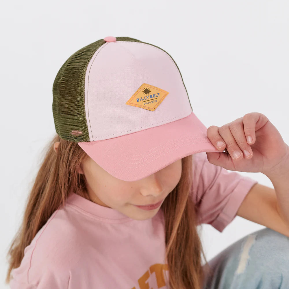 Casquette en coton enfant Trucker - ROSE & VERT