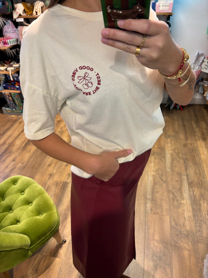 Tee shirt BIRCH / RED - Ihnabino