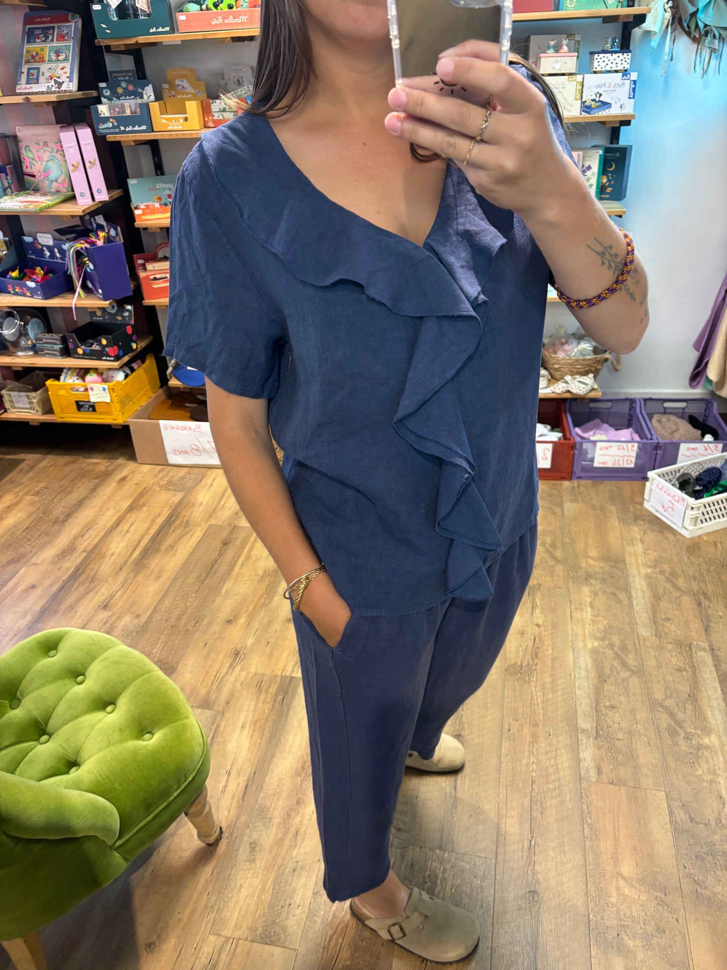 Blouse lin MARINE - C31876