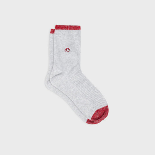 Chaussettes vintage pailletées - GRIS