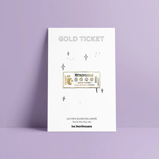 Pin’s Ticket de métro - Gold Ticket