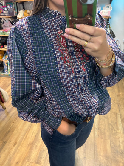 Chemise BLEU & BORDEAUX - Kimber
