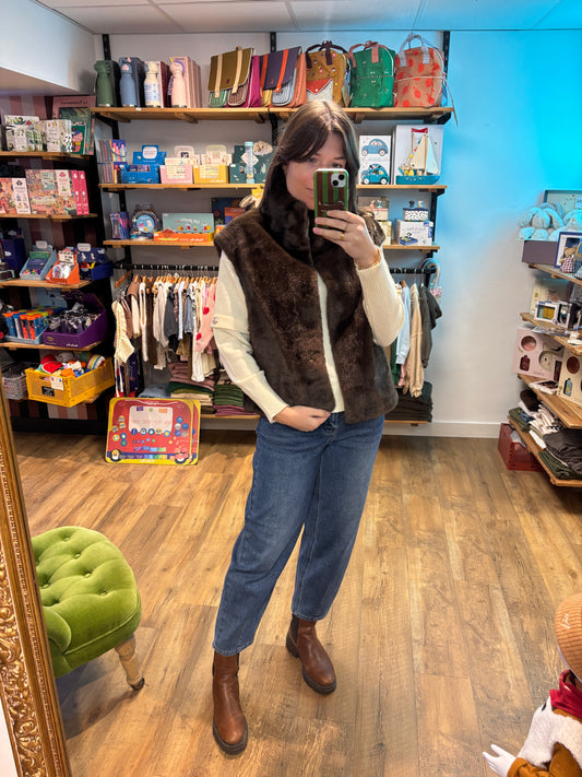 Veste sans manche MARRON - 3303