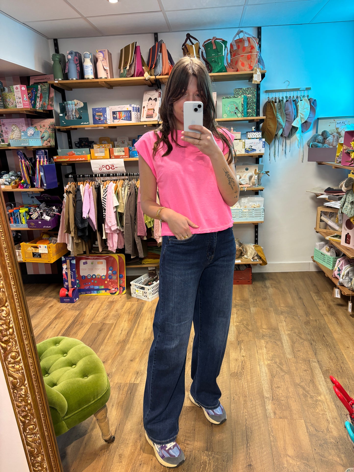 Jeans Barrel "Louisa" - Bleu foncé