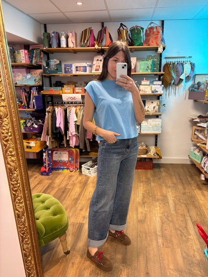 Jeans droit « Émilie » - Bleu