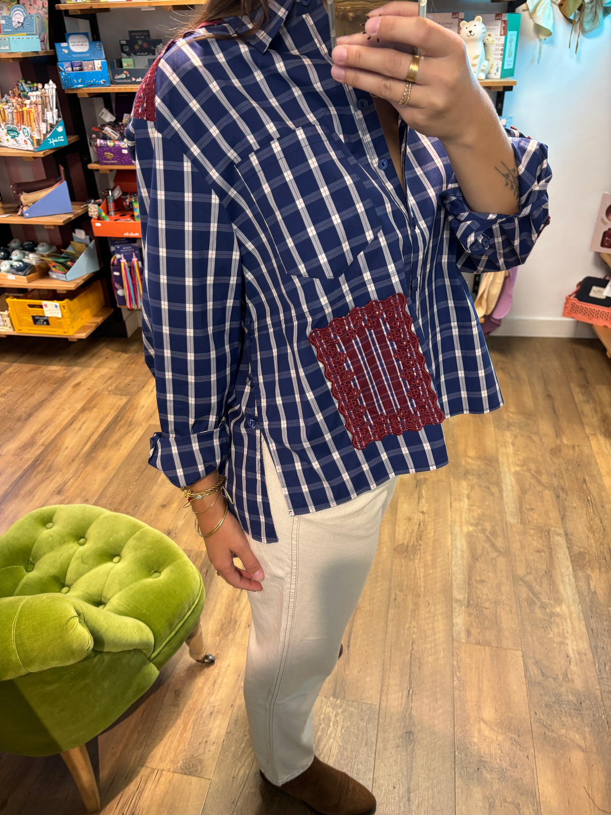 Top CARREAUX BLEUES ET ROUGES - Arlo