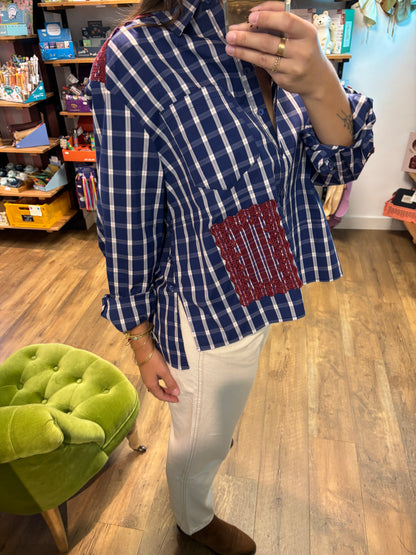 Top CARREAUX BLEUES ET ROUGES - Arlo