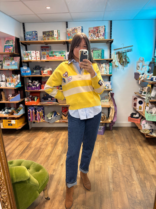 Pull RAYURES  OCRE - Oriane