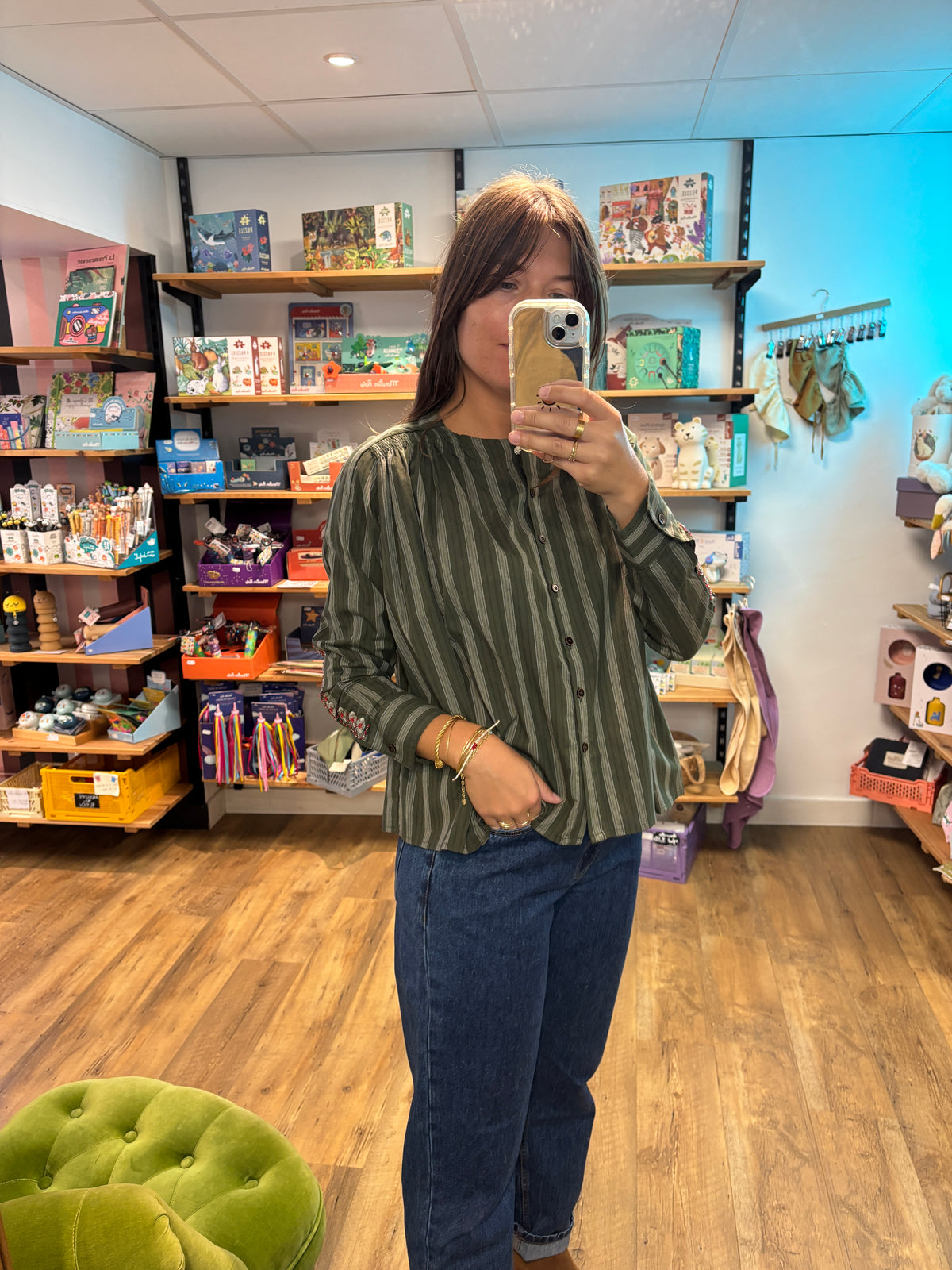 Top RAYURE KHAKI - Kristin