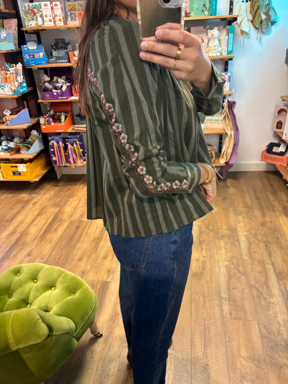 Top RAYURE KHAKI - Kristin