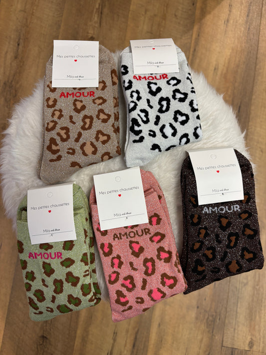 Chaussettes AMOUR LEOPARD