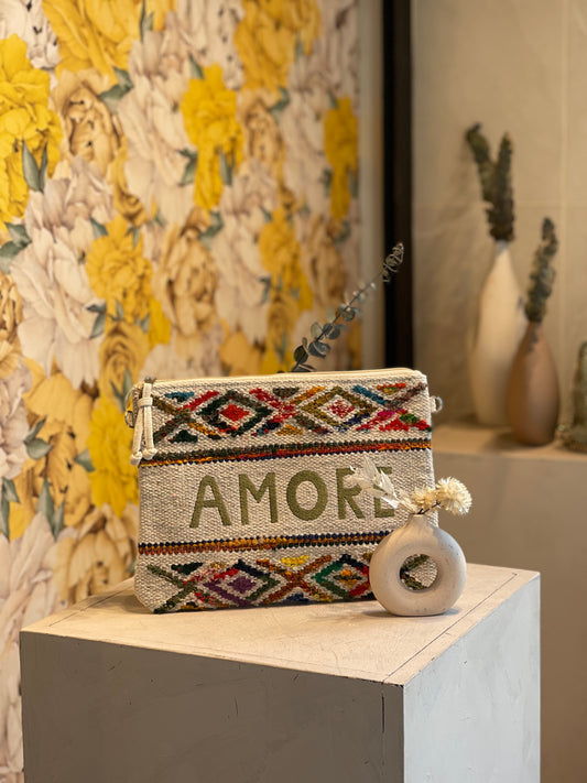 Pochette AMORE KAKI
