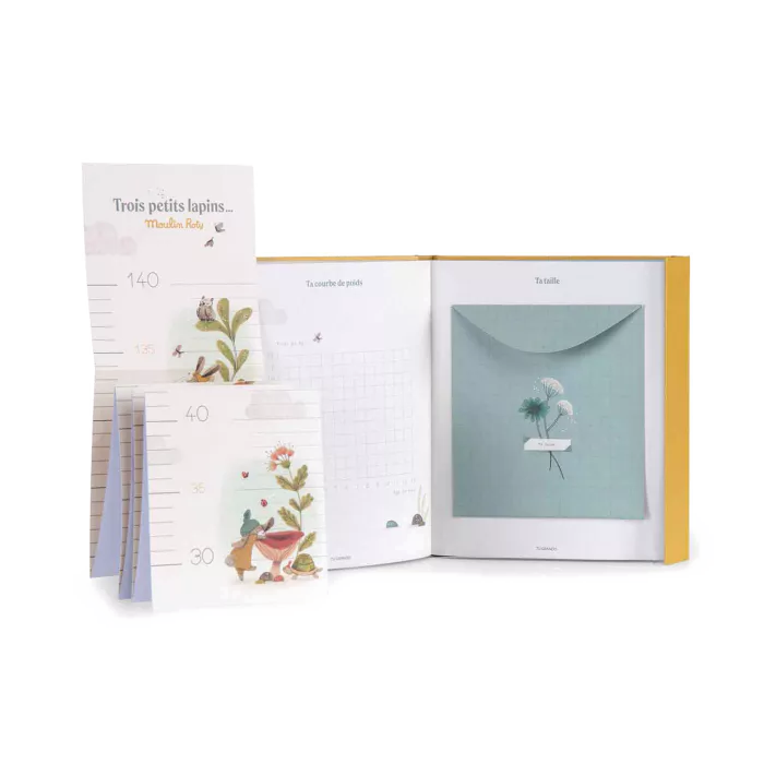 Livre de naissance Trois petits lapins - Moulin Roty