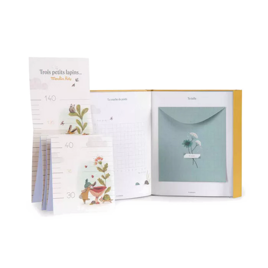 Livre de naissance Trois petits lapins - Moulin Roty
