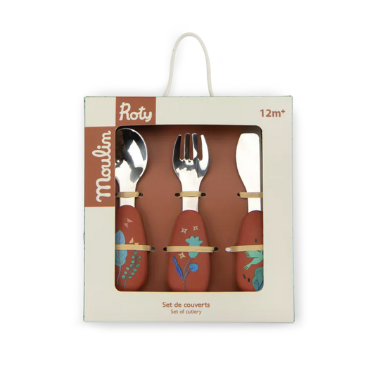 Set couverts silicone La forêt Mawa - Moulin Roty