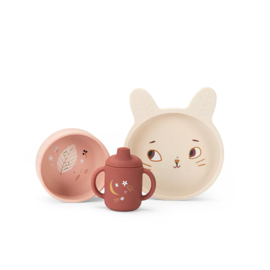 Set vaisselle silicone Après La Pluie - Moulin Roty