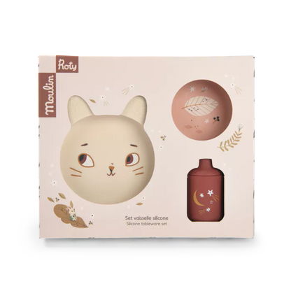 Set vaisselle silicone Après La Pluie - Moulin Roty