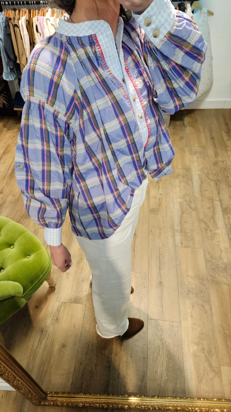 Chemise CARREAUX VIOLET - Eden