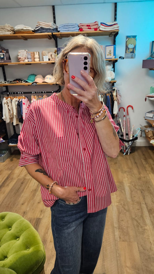 Chemise RAYURES ROUGE - Cyrielle