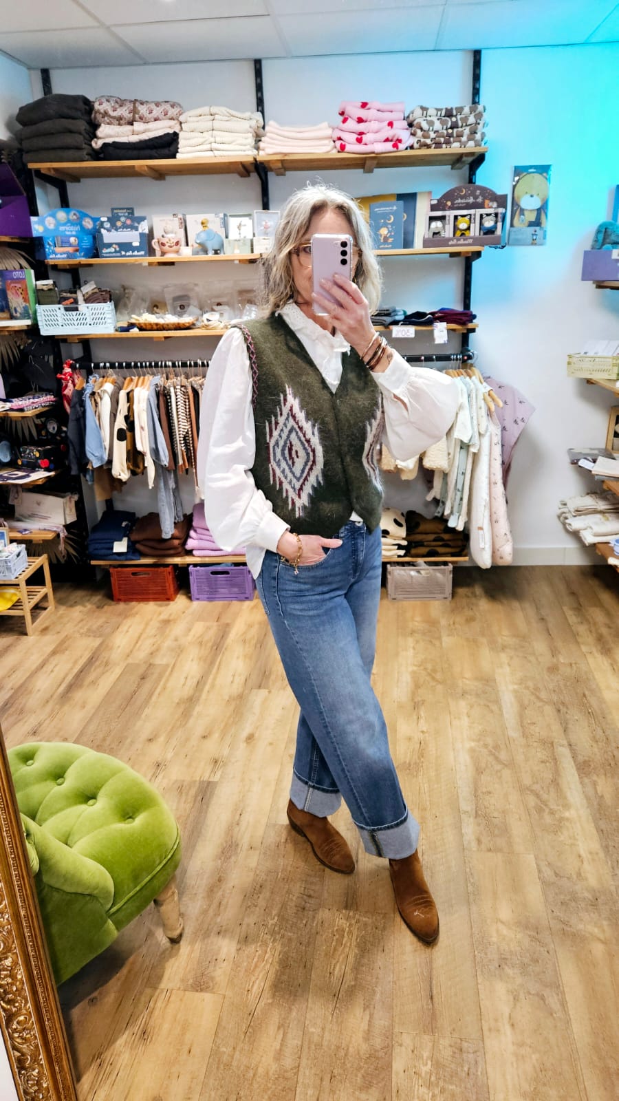 Gilet sans manche KHAKI - Laura