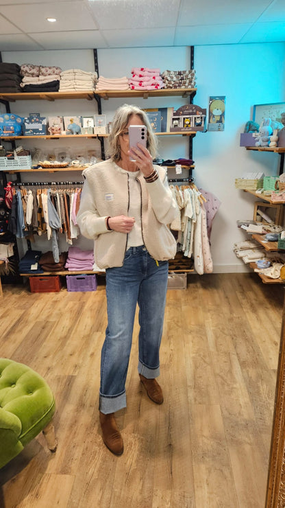 Veste sans manche réversible CAFE ECRU - Trish