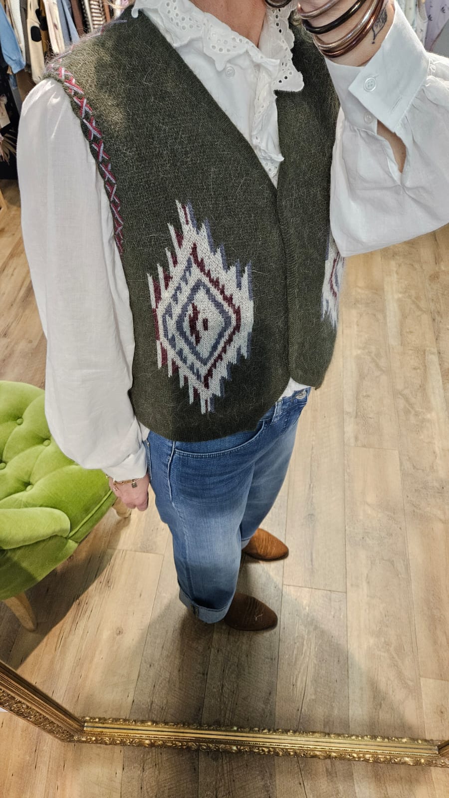 Gilet sans manche KHAKI - Laura