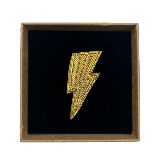 Broche Éclair doré