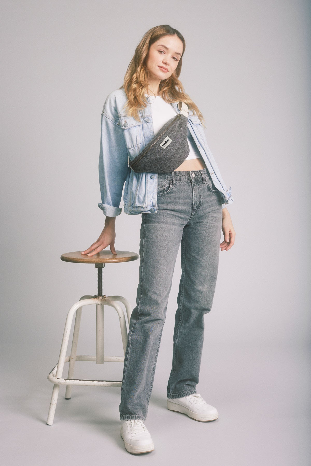 Sac banane DENIM GRIS - Olivia