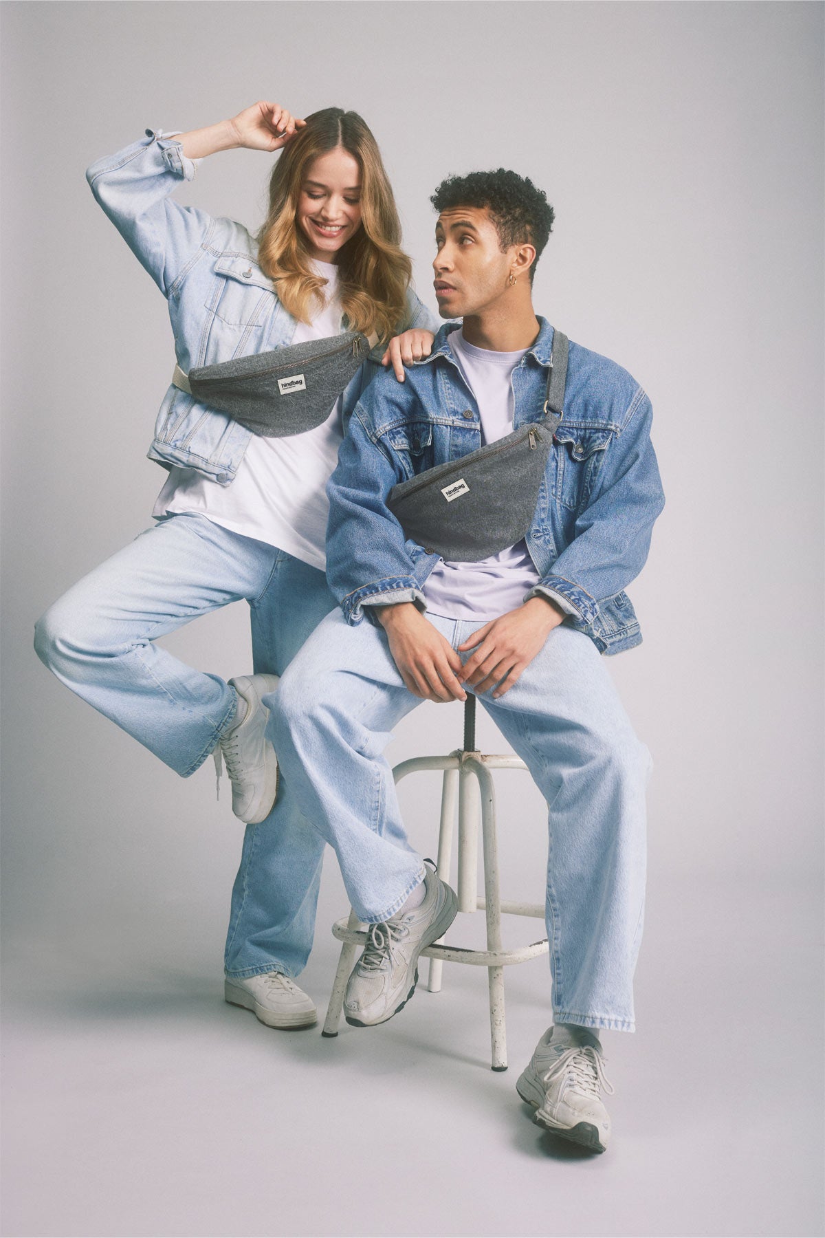 Sac banane DENIM GRIS - Olivia