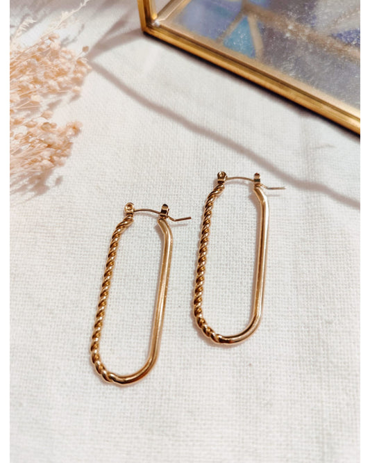 Boucles d'oreilles CREOLE OVALE