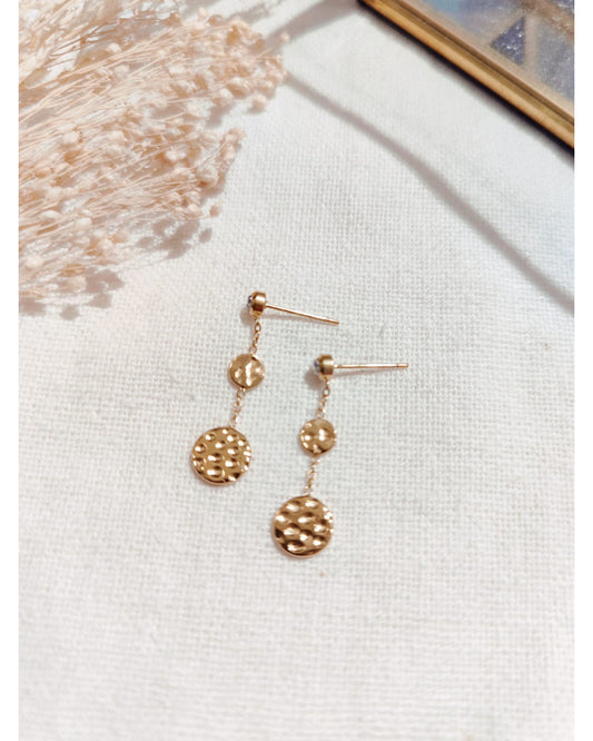 Boucles d'oreilles PENDANTES MARTELÉES