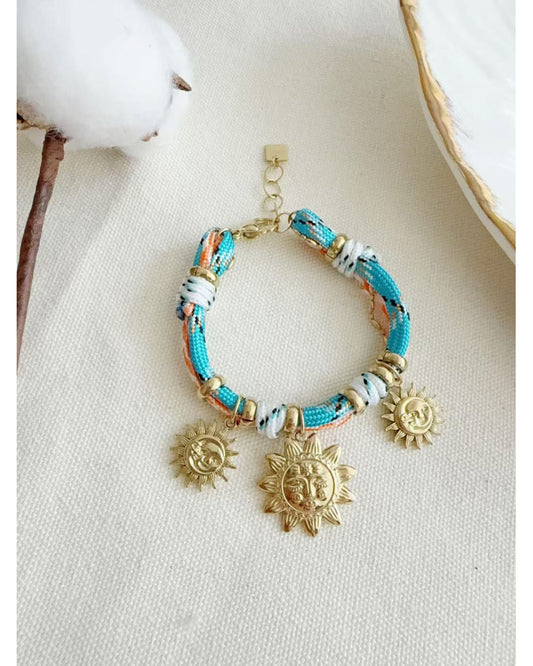 Bracelet cordons étoile de mer BLEU