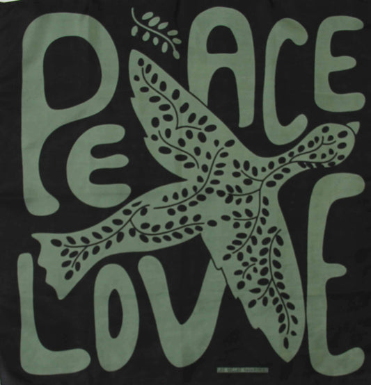 Foulard KAKI - Mini Peace and Love
