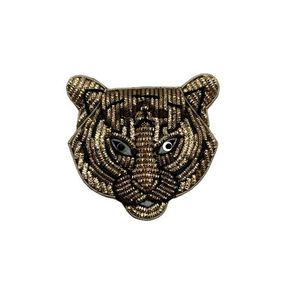 Duo de chaussettes Léopard et Paris ANTHRACITE avec broche tigre