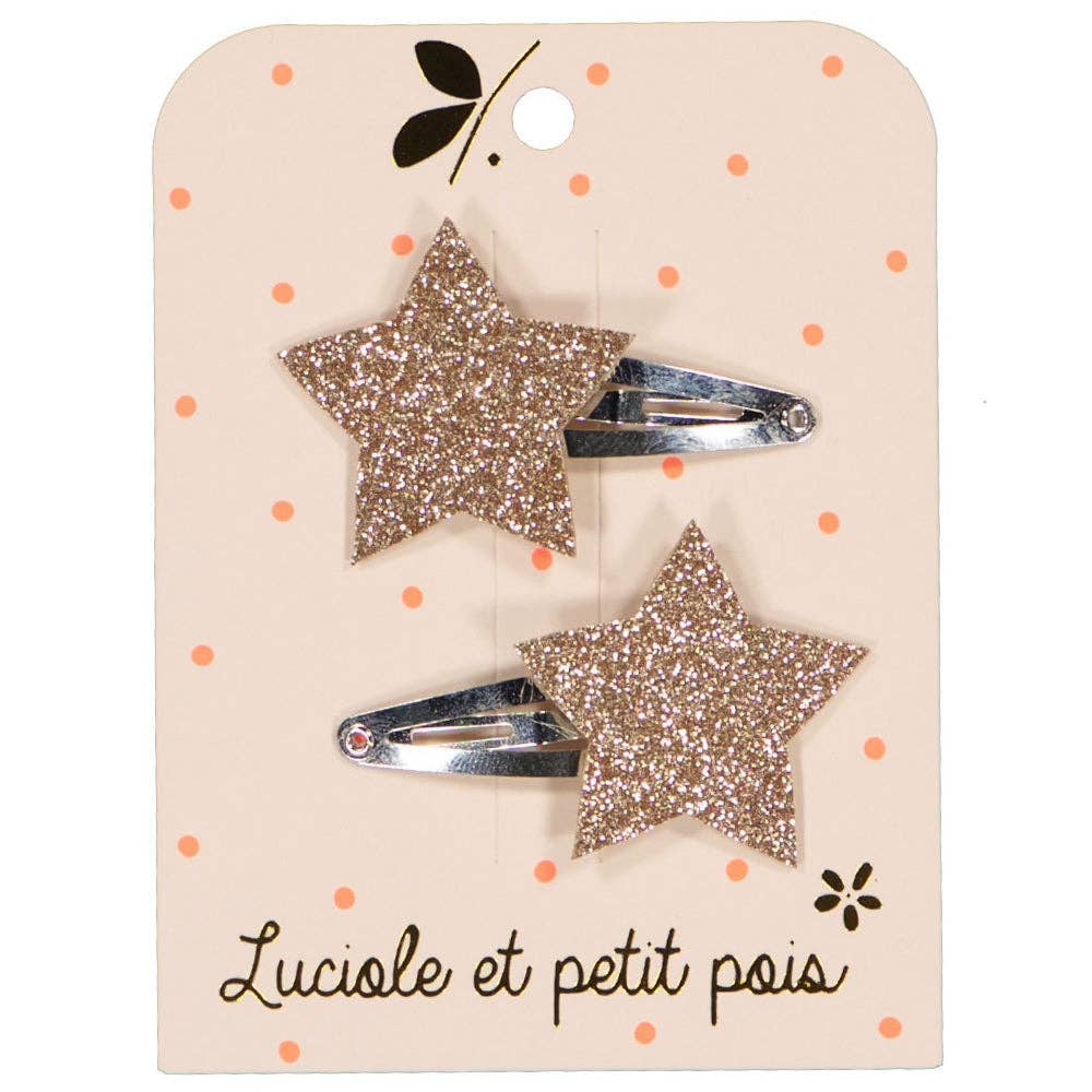 Barrettes étoiles or (paire)